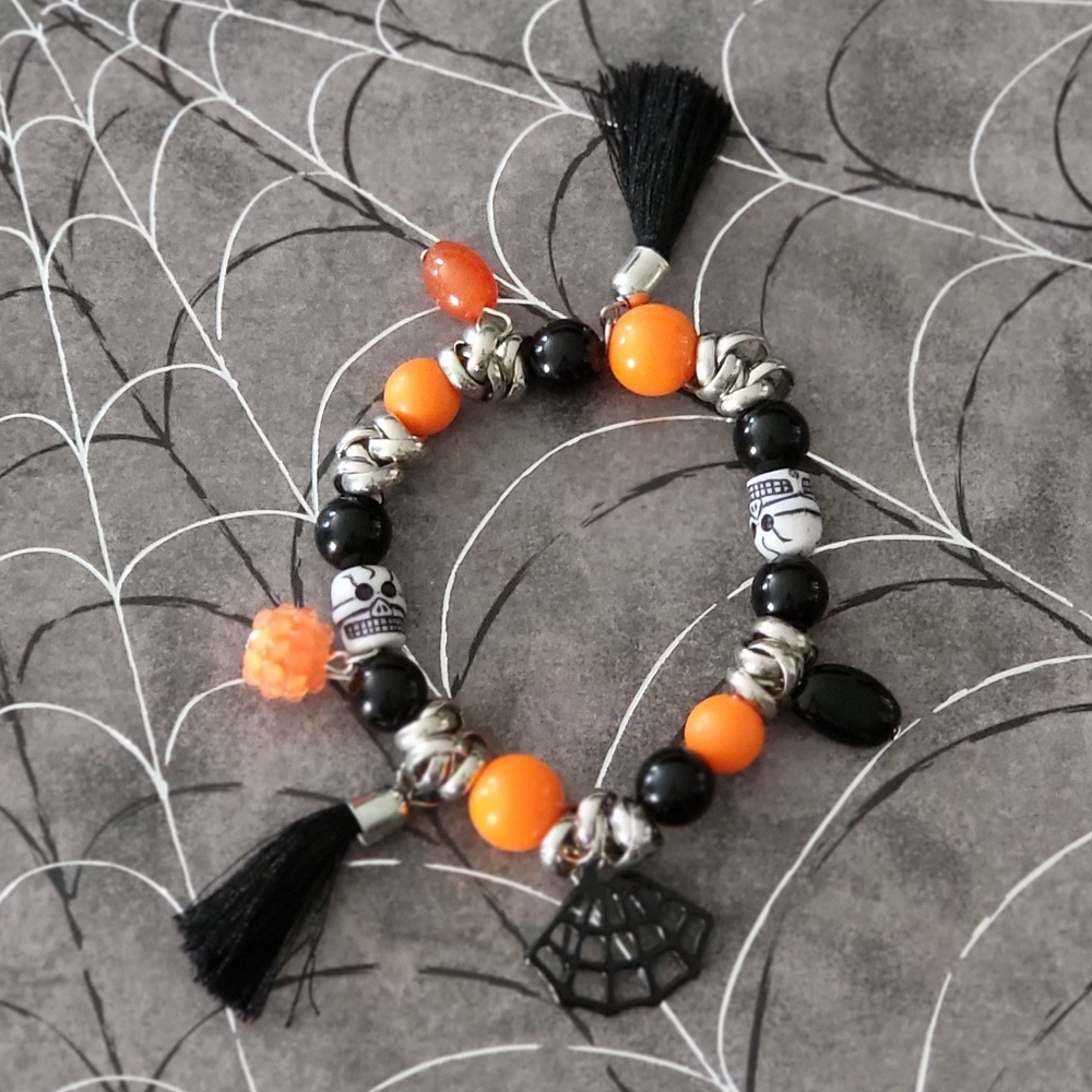 Halloween Beaded Bracelet